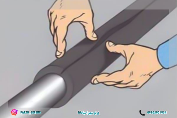 نصب عایق الاستومری لوله‌ای